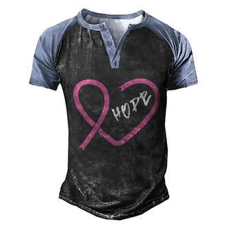 Breast Cancer Fight Cancer Ribbon Gift Graphic Design Printed Casual Daily Basic Men's Henley Shirt Raglan Sleeve 3D Print T-shirt - Thegiftio UK