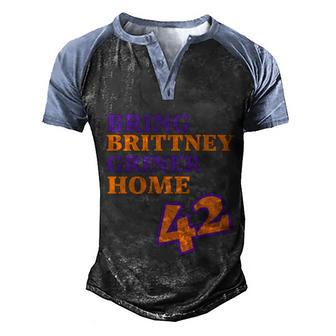 Bring Brittney Griner 42 Home Free Bg Free Brittney Griner Out Russian Prison Men's Henley Shirt Raglan Sleeve 3D Print T-shirt - Thegiftio UK