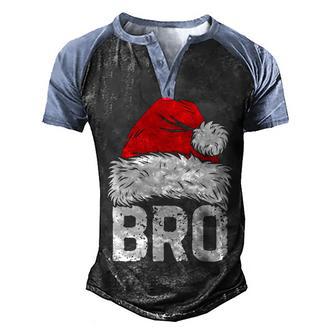 Bro Santa Christmas Family Xmas Gifts Men's Henley Shirt Raglan Sleeve 3D Print T-shirt - Thegiftio UK