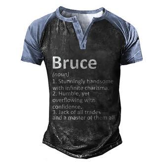Bruce Definition Personalized Name Funny Birthday Graphic Design Printed Casual Daily Basic Men's Henley Shirt Raglan Sleeve 3D Print T-shirt - Thegiftio UK