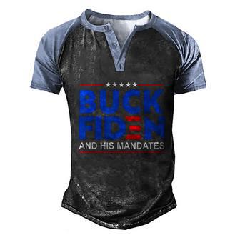 Buck Fiden And His Mandates Anti Joe Biden President Graphic Design Printed Casual Daily Basic Men's Henley Shirt Raglan Sleeve 3D Print T-shirt - Thegiftio UK