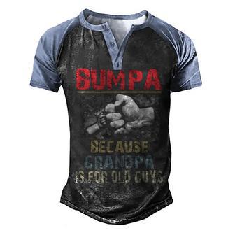 Bumpa Because Grandpa Old Guys Men's Henley Shirt Raglan Sleeve 3D Print T-shirt - Thegiftio UK