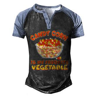 Candy Corn Is My Favorite Vegetable Graphic Design Printed Casual Daily Basic Men's Henley Shirt Raglan Sleeve 3D Print T-shirt - Thegiftio UK