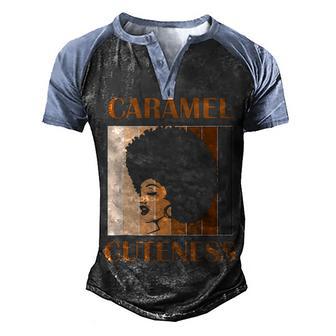 Caramel Cuteness Afro Diva Black Girl Magic African Pride Men's Henley Shirt Raglan Sleeve 3D Print T-shirt - Thegiftio UK