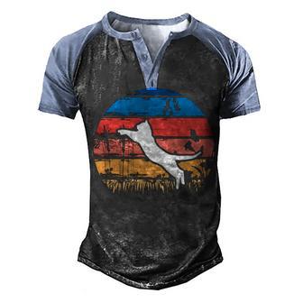 Cat And Bird Vintage Graphic Design Printed Casual Daily Basic Men's Henley Shirt Raglan Sleeve 3D Print T-shirt - Thegiftio UK