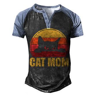 Cat Mom Cat Mother T Mothers Day Cat T Men's Henley Shirt Raglan Sleeve 3D Print T-shirt - Thegiftio UK