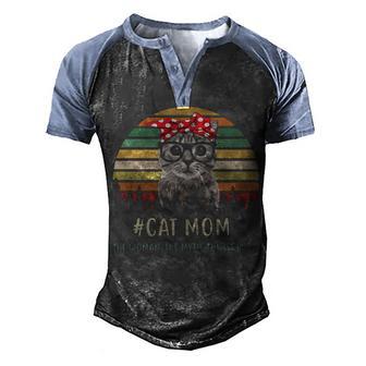 Cat Mom The Women The Myth The Legend Graphic Design Printed Casual Daily Basic Men's Henley Shirt Raglan Sleeve 3D Print T-shirt - Thegiftio UK