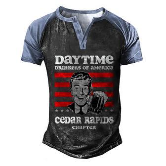 Cedar Rapids Chapter Daytime Drinkers Funny Beer Lover Graphic Design Printed Casual Daily Basic Men's Henley Shirt Raglan Sleeve 3D Print T-shirt - Thegiftio UK
