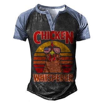 Chicken Whisperer 2 V2 Men's Henley Shirt Raglan Sleeve 3D Print T-shirt - Thegiftio UK
