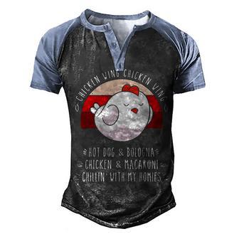 Chicken Wing Chicken Wing Hot Dog And Bologna 1 Men's Henley Shirt Raglan Sleeve 3D Print T-shirt - Thegiftio UK
