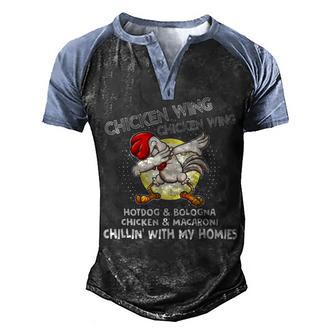 Chicken Wing Chicken Wing Hot Dog And Bologna 3 Men's Henley Shirt Raglan Sleeve 3D Print T-shirt - Thegiftio UK