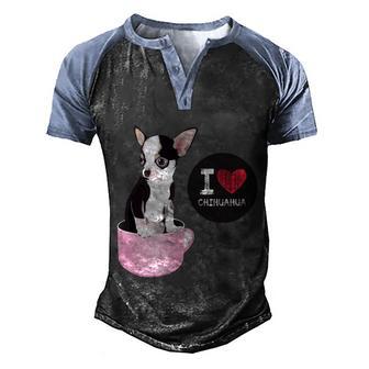 Chihuahua Love Tshirtlove Chihuahua Graphic Design Printed Casual Daily Basic Men's Henley Shirt Raglan Sleeve 3D Print T-shirt - Thegiftio UK