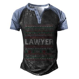 Christmas Lawyer Ugly Christmas Sweater Graphic Design Printed Casual Daily Basic Men's Henley Shirt Raglan Sleeve 3D Print T-shirt - Thegiftio UK