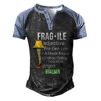 Christmas Leg Lamp Fragile Definition Funny Major Award Tee Graphic Design Printed Casual Daily Basic Men's Henley Shirt Raglan Sleeve 3D Print T-shirt - Thegiftio UK