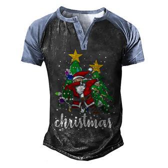 Christmas Santa Claus Dabbing Men's Henley Shirt Raglan Sleeve 3D Print T-shirt - Thegiftio UK