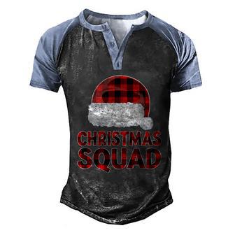 Christmas Squad Shirt Buffalo Plaid Matching Family Pajama Graphic Design Printed Casual Daily Basic Men's Henley Shirt Raglan Sleeve 3D Print T-shirt - Thegiftio UK