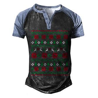 Christmas Sweater Christmas Squad Graphic Design Printed Casual Daily Basic Men's Henley Shirt Raglan Sleeve 3D Print T-shirt - Thegiftio UK