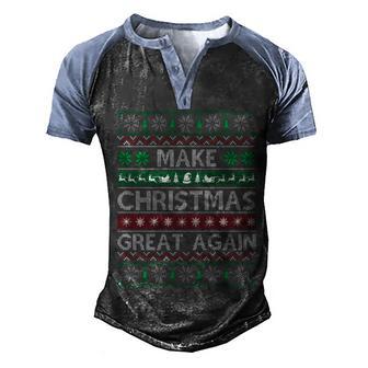 Christmas Sweater Make Christmas Great Again Gift For Christmas Graphic Design Printed Casual Daily Basic Men's Henley Shirt Raglan Sleeve 3D Print T-shirt - Thegiftio UK