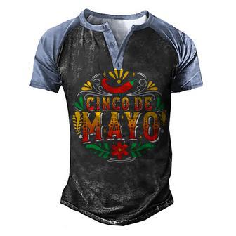 Cinco De Mayo Fiesta Party Fun Mens Women Men's Henley Shirt Raglan Sleeve 3D Print T-shirt - Thegiftio UK