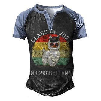 Class Of 2022 No Prob Llama Men's Henley Shirt Raglan Sleeve 3D Print T-shirt - Thegiftio UK