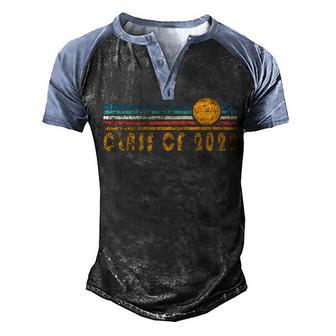 Class Of 2022 Retro Sunset Men's Henley Shirt Raglan Sleeve 3D Print T-shirt - Thegiftio UK