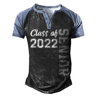 Class Of 2022 Senior Graduation Gift 3 Men's Henley Shirt Raglan Sleeve 3D Print T-shirt - Thegiftio UK