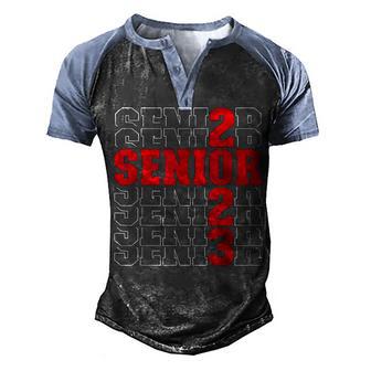 Class Of 2023 Senior 2023 Graduation Or First Day Of School Men's Henley Shirt Raglan Sleeve 3D Print T-shirt - Thegiftio UK