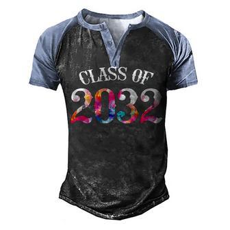 Class Of 2032 Preschool Graduation Pre K Graduate Men's Henley Shirt Raglan Sleeve 3D Print T-shirt - Thegiftio UK