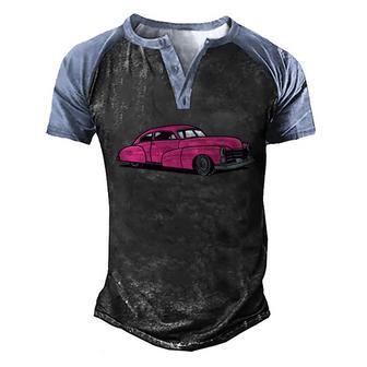Classic Car Graphic Design Printed Casual Daily Basic V2 Men's Henley Shirt Raglan Sleeve 3D Print T-shirt - Thegiftio UK