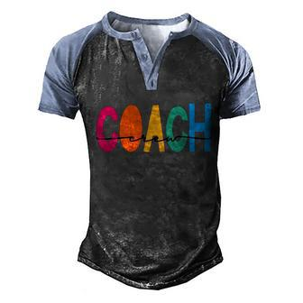 Coach Crew Instructional Coach Reading Career Literacy Pe Gift Men's Henley Shirt Raglan Sleeve 3D Print T-shirt - Monsterry DE