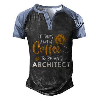Coffee Lover Funny Architect Gift Engineer Construction Gift Graphic Design Printed Casual Daily Basic Men's Henley Shirt Raglan Sleeve 3D Print T-shirt - Thegiftio UK