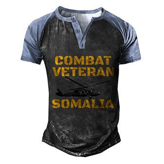 Combat Veteran Mogadishu Somalia Operation Restore Hope Graphic Design Printed Casual Daily Basic Men's Henley Shirt Raglan Sleeve 3D Print T-shirt - Thegiftio UK