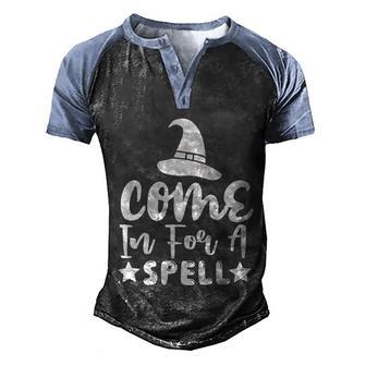 Come In For A Spell Halloween Quote Graphic Design Printed Casual Daily Basic Men's Henley Shirt Raglan Sleeve 3D Print T-shirt - Thegiftio UK