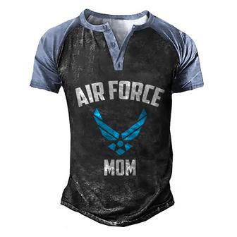 Cool Air Force Mom Best Proud Military Veteran Graphic Design Printed Casual Daily Basic Men's Henley Shirt Raglan Sleeve 3D Print T-shirt - Thegiftio UK