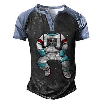 Cool Astronaut Halloween Costume Fan | Funny Lazy Diy Gift Graphic Design Printed Casual Daily Basic Men's Henley Shirt Raglan Sleeve 3D Print T-shirt - Thegiftio UK