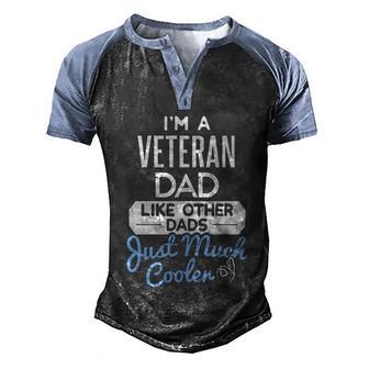 Cool Fathers Day Design Veteran Dad Gift Graphic Design Printed Casual Daily Basic Men's Henley Shirt Raglan Sleeve 3D Print T-shirt - Thegiftio UK