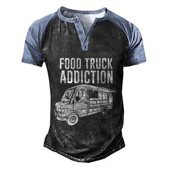 Cool Food Truck Gift Funny Food Truck Addiction Gift Men's Henley Shirt Raglan Sleeve 3D Print T-shirt - Monsterry UK