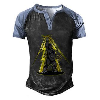 Cool Gorilla Strong Muscle Animal Lover Bigfoot Graphic Design Printed Casual Daily Basic Men's Henley Shirt Raglan Sleeve 3D Print T-shirt - Thegiftio UK