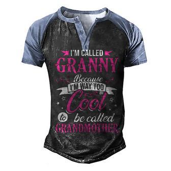 Cool Granny To Be A Gandmother Gift T Men's Henley Shirt Raglan Sleeve 3D Print T-shirt - Thegiftio UK