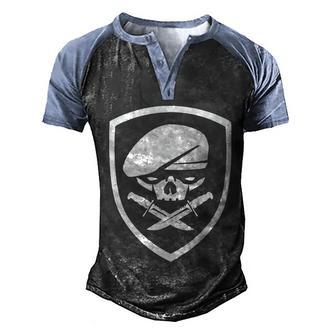 Cool Graphic Vector Army For Veteran Day Graphic Design Printed Casual Daily Basic V3 Men's Henley Shirt Raglan Sleeve 3D Print T-shirt - Thegiftio UK