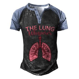 Cool Respiratory Therapy For Care Week Lung Doctor Gift Graphic Design Printed Casual Daily Basic V2 Men's Henley Shirt Raglan Sleeve 3D Print T-shirt - Thegiftio UK