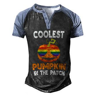Coolest Pumpkin In The Patch Halloween Quote Graphic Design Printed Casual Daily Basic V2 Men's Henley Shirt Raglan Sleeve 3D Print T-shirt - Thegiftio UK