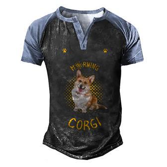 Corgi Dog Lover T Men's Henley Shirt Raglan Sleeve 3D Print T-shirt - Thegiftio UK