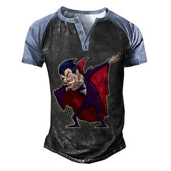 Count Dabula Dabbing Halloween Graphic Design Printed Casual Daily Basic Men's Henley Shirt Raglan Sleeve 3D Print T-shirt - Thegiftio UK
