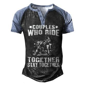 Couples Who Ride Men's Henley Shirt Raglan Sleeve 3D Print T-shirt - Seseable