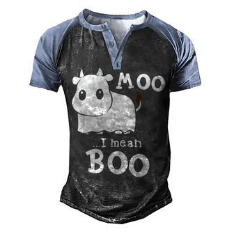 Cows Boo Men's Henley Shirt Raglan Sleeve 3D Print T-shirt - Thegiftio UK