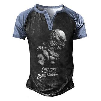 Creature Of The Black Lagoon Men's Henley Shirt Raglan Sleeve 3D Print T-shirt - Thegiftio UK