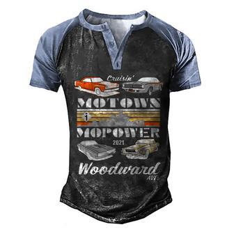 Cruisin Woodward Mopower 2021 M Graphic Design Printed Casual Daily Basic Men's Henley Shirt Raglan Sleeve 3D Print T-shirt - Thegiftio UK