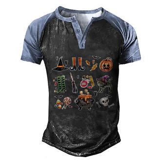 Cute Funny Halloween Gift Halloween Tittle Things Graphic Design Printed Casual Daily Basic Men's Henley Shirt Raglan Sleeve 3D Print T-shirt - Thegiftio UK