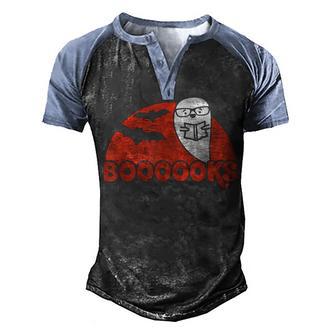 Cute Ghost Boooooks School Librarian Or Teacher Halloween Men's Henley Shirt Raglan Sleeve 3D Print T-shirt - Thegiftio UK